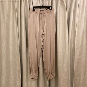 Express High Waisted Satin Jogger Pant